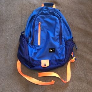 pink and blue nike backpack